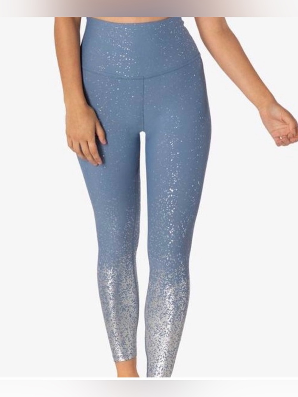 Beyond Yoga High-Waist Sparkle Ombre Leggings - Dusty Blue